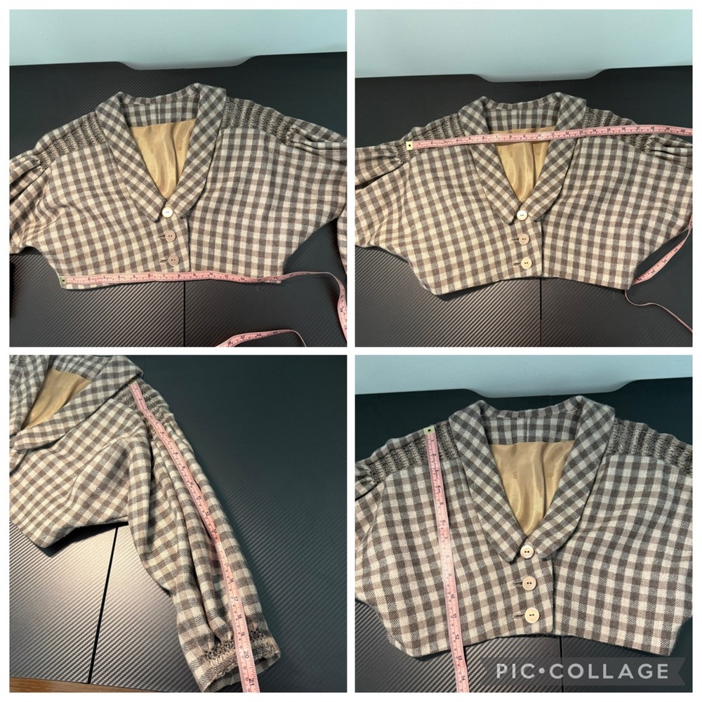 Vintage 2-Piece Brown Gingham Skirt & Crop Top Set | XS - Picture 12 of 13